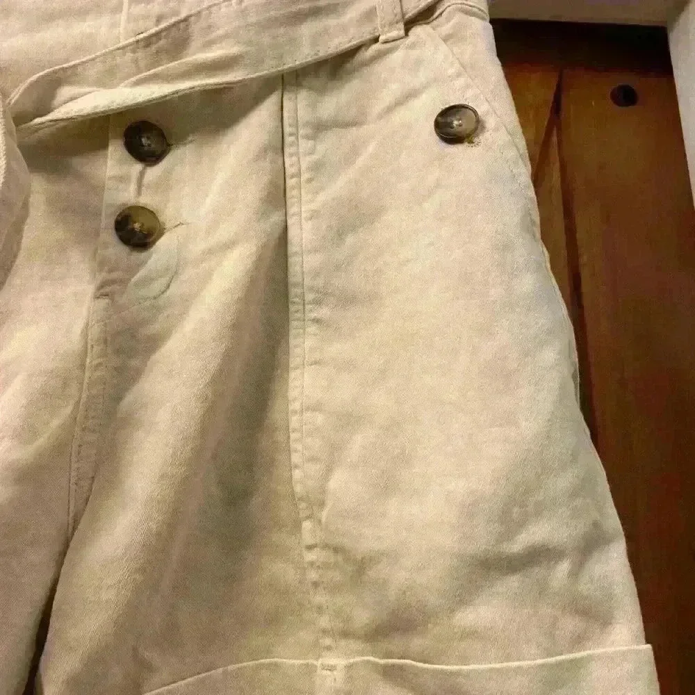 Blanknyc Twill Paperbag Shorts Ivory Sz 31 Far Away NWT - Picture 6 of 8